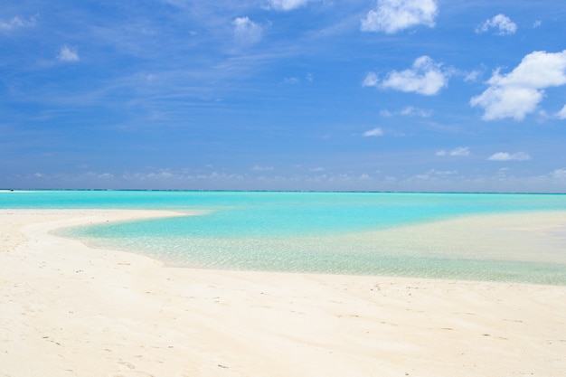 Lagune van Aitutaki en Rarotonga, afgelegen atollen Stille Oceaan, Cookeilanden