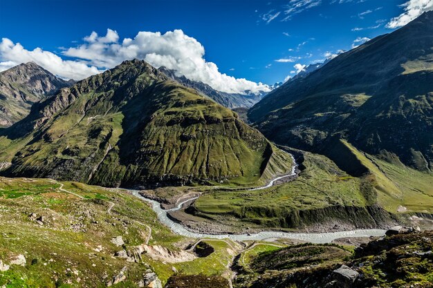 Lahaul-vallei in himalaya himachal pradesh india