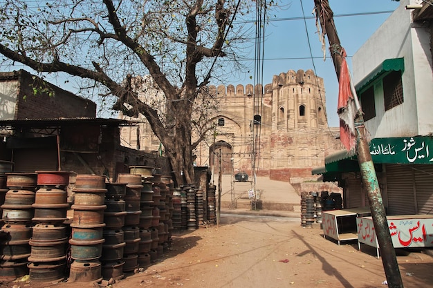 Lahore fort vintage castle Punjab province Pakistan