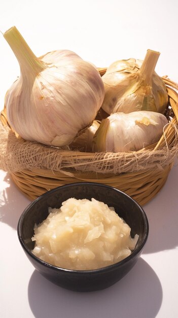 Lahsun Puree versatile garlic paste perfect for enhancing recipes Vertical Mobile Wallpaper