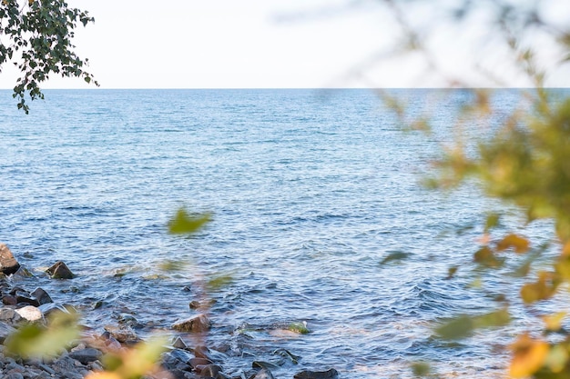 lake baikal in autumn and summer