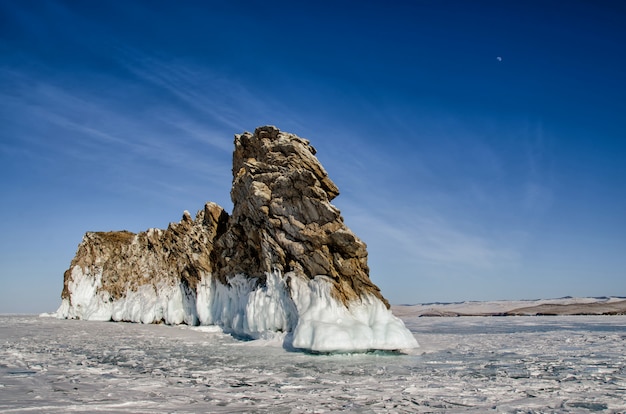 Lake Baikal, the island Ogoy, Cape, dragon, winter