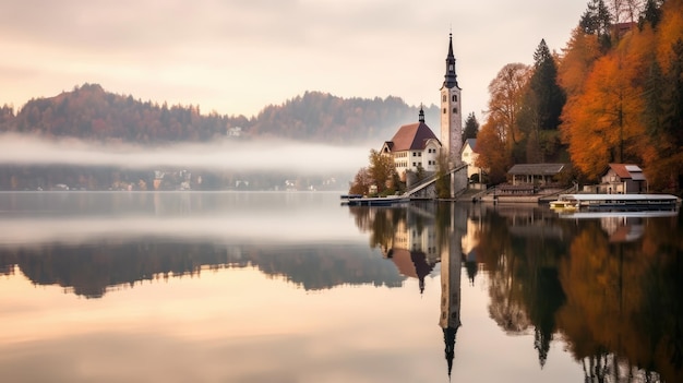 Photo lake bled slovenia