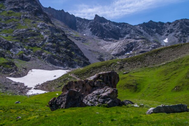 Lake clausis ceillac inqeyras in hautes alpes in france