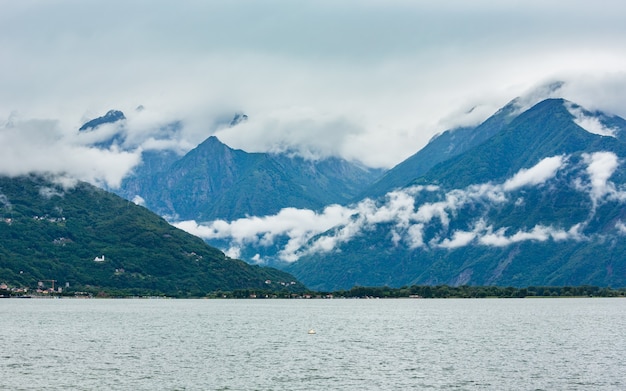 Lake Como (Italy) summer cloudy view