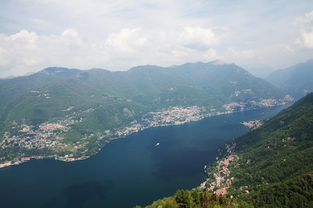 Lake Como landscape, Lombardy region, Italy, Europe. View from Brunate