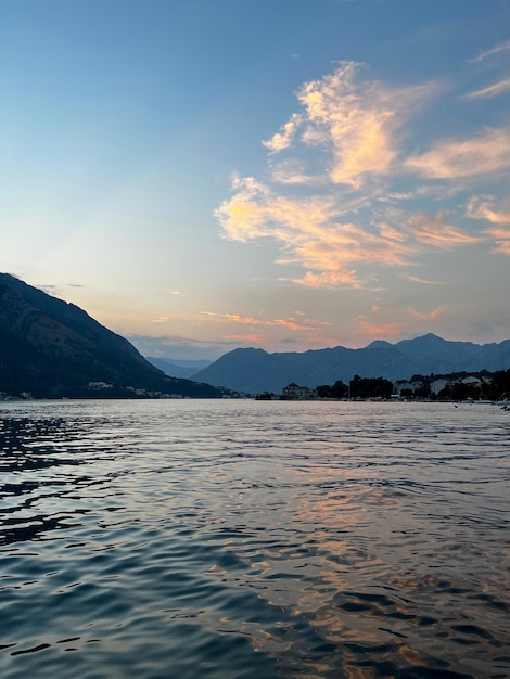 A lake in Croatia with mountains in the background