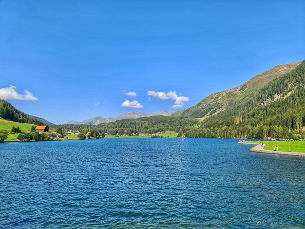 Lake davos in autumn 2020