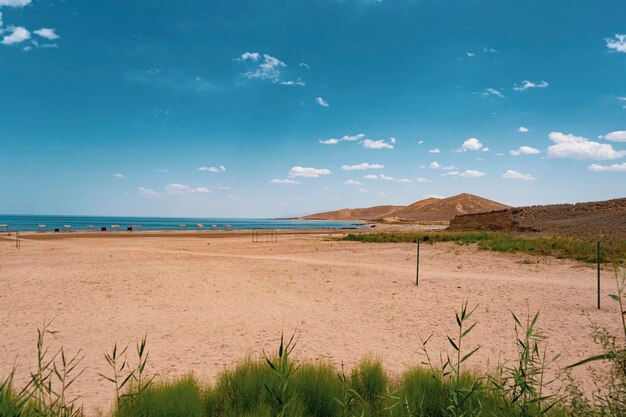 a lake in the desert of uzbekistan