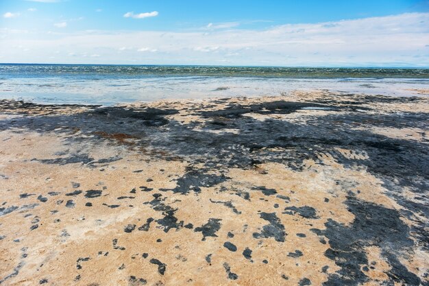 Lake Ebeyty, het grootste zoutmeer in de regio Omsk, bevat therapeutische modder