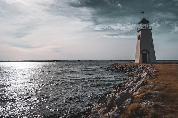 Lake Hefner Lighthouse in Oklahoma USA