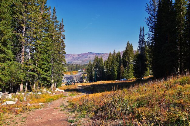 Foto lake martha wandelen zonsondergang piek great western trail brighton rocky mountains wasatch front utah