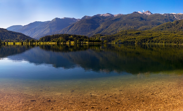 Lake between mountains