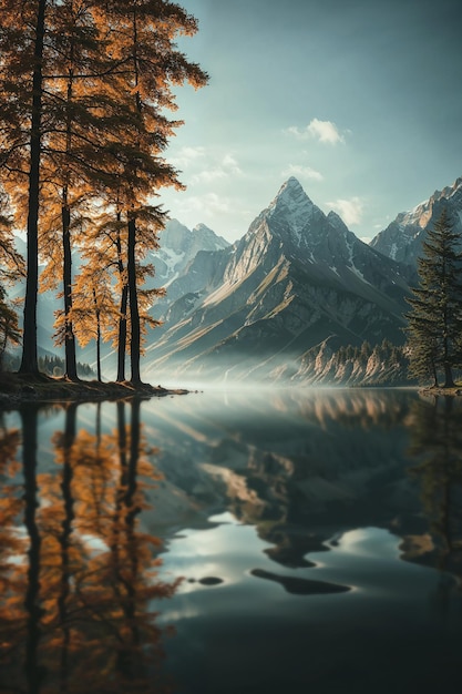 Foto lago in montagna