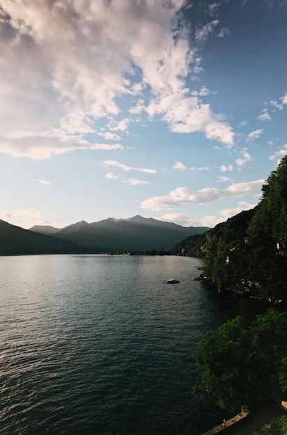 lake and mountains