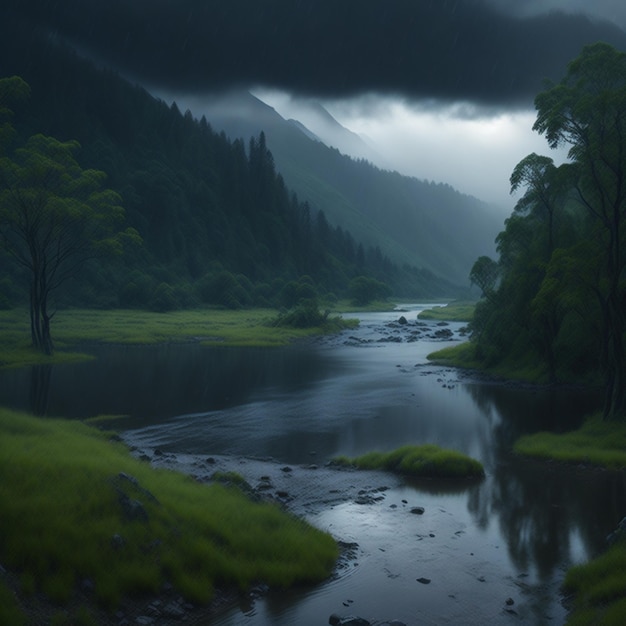 lake in the mountains