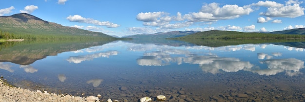 Lake panorama on the Putorana plateau