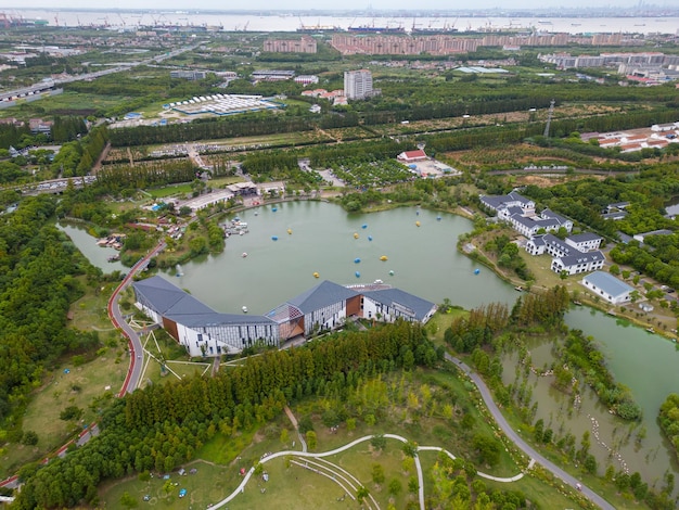 Lake in park