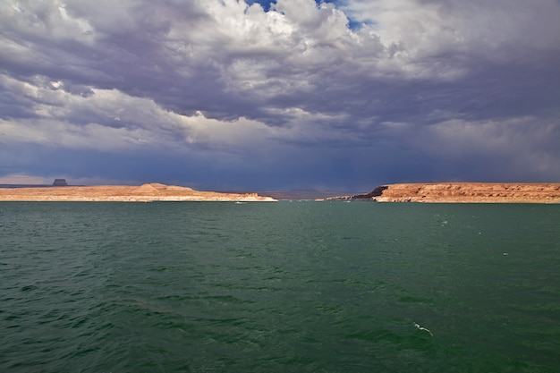 Photo lake powell in arizona, paige, usa