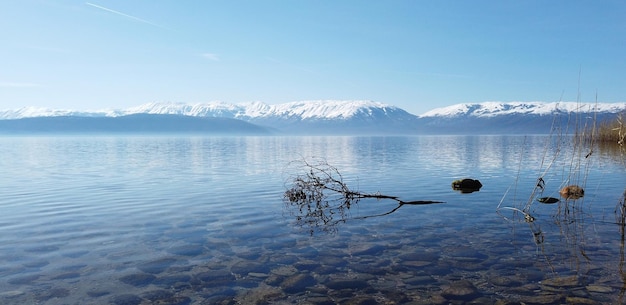 lake prespa in north macedonia image