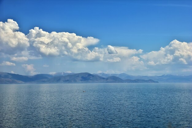 Lake Sevan in the Caucasus mountains of Armenia