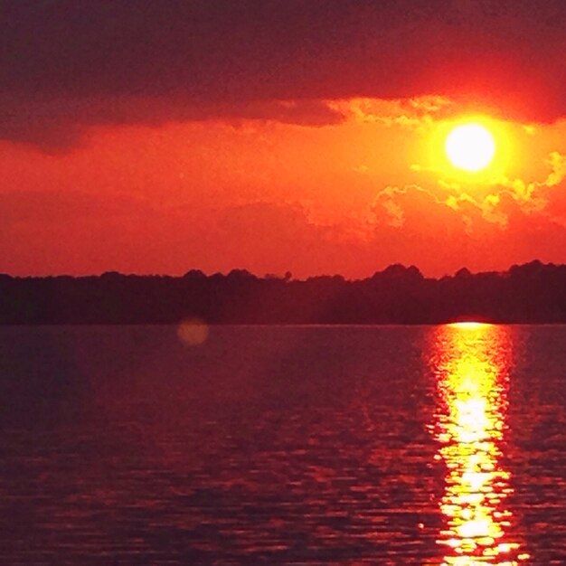 Lake at sunset