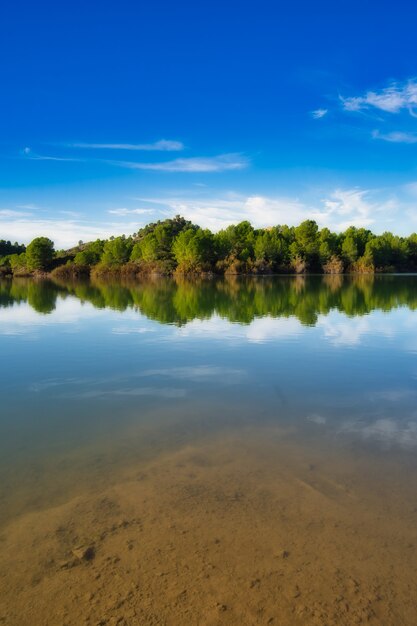 Lake at sunset.