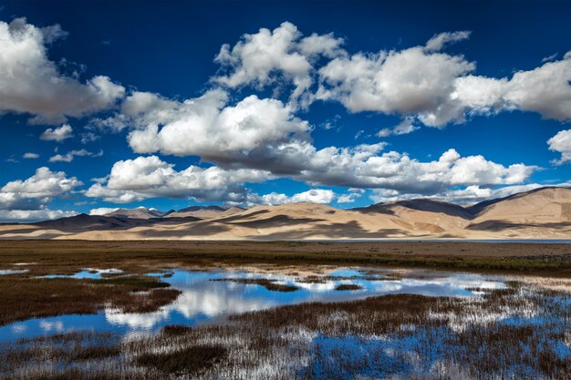 Lake Tso Moriri in de Himalaya, Ladakh, India