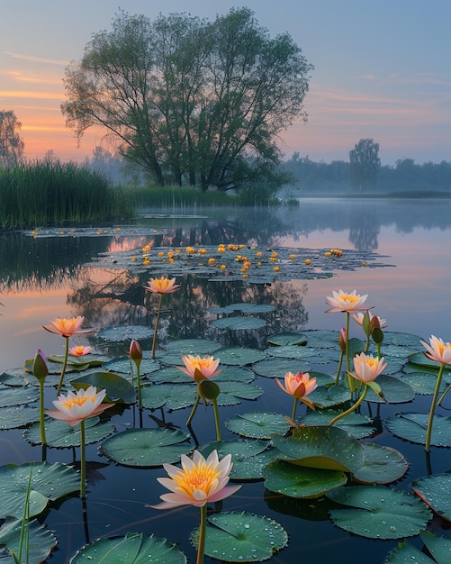 Photo lake wetland landscape photography