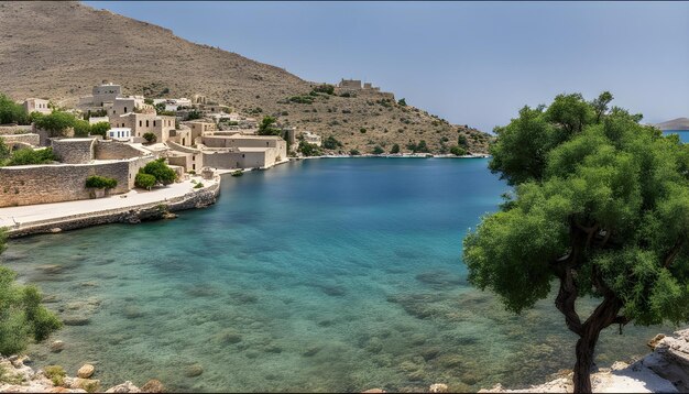 a lake with a house on the top of it