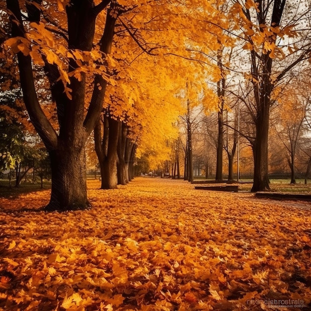 Photo lakefront vacation cottage in autumn