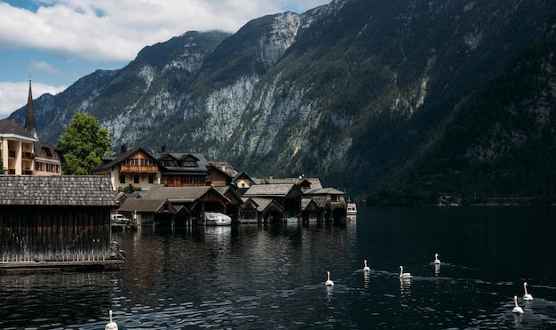 Lakeside Village van Hallstatt in Oostenrijk