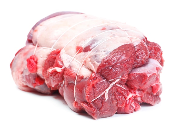 Lamb meat on white background