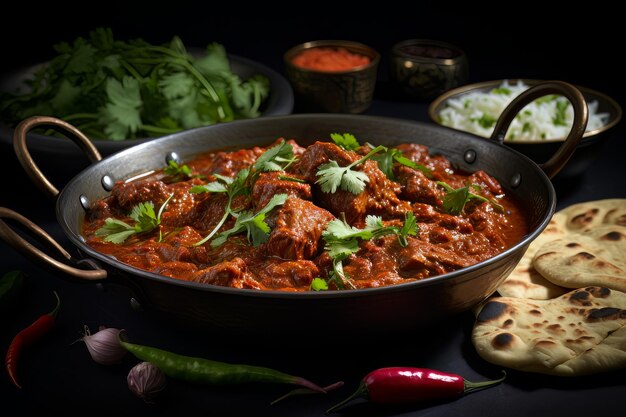 양고기 Rogan Josh 인도 음식 사진