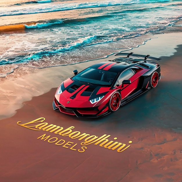 Photo lamborghini car in beautiful place