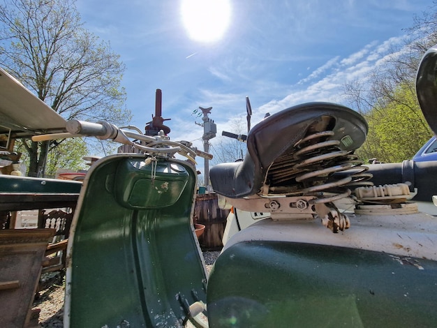 Lambretta scooter Oude retro wijnoogst