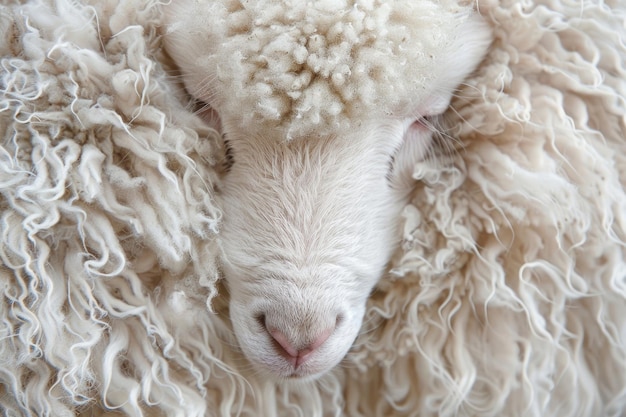 Photo a lambs wooly texture up close