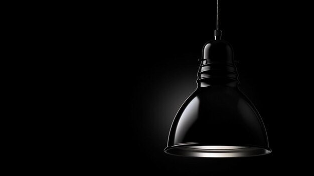 Lamp on a black backgroundgenerative ai