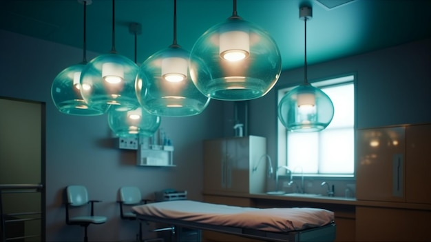 Lamp on ceiling Generative Ai