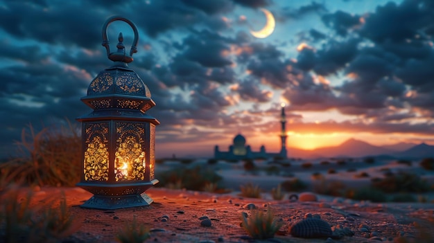 lamp in the desert