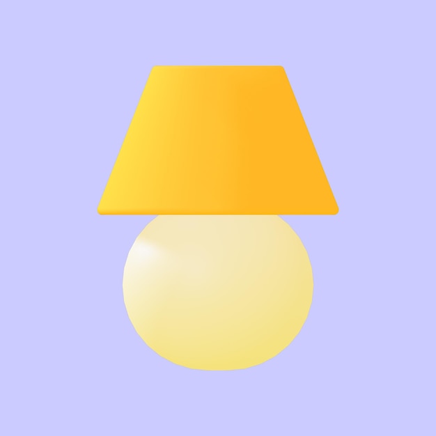 Lamp design concept on transparent background realistic illustration