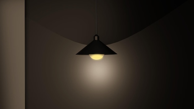 Lamp gloeilamp helder licht zwart donker silhouet binnenontwerp achtergrond nacht interieur decoratie