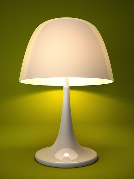 Lamp isolated on green background