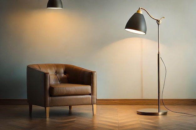 a lamp and a lamp in a living room.