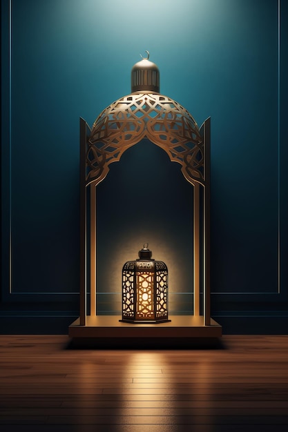 Лампа с арабским текстом на ней