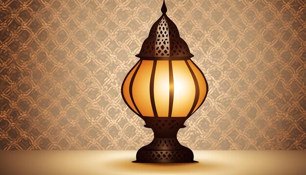 a lamp with a decorative background free vector