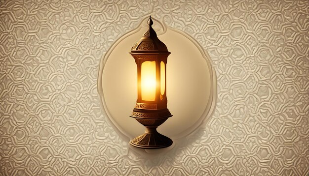 a lamp with a gold background and a decorative pattern