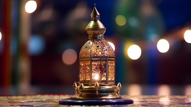 A lamp with the name eid al - fitr on it