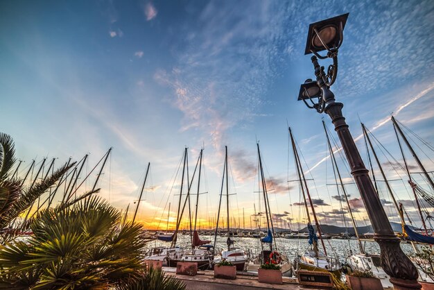 Lamppost by the sea in Alghero