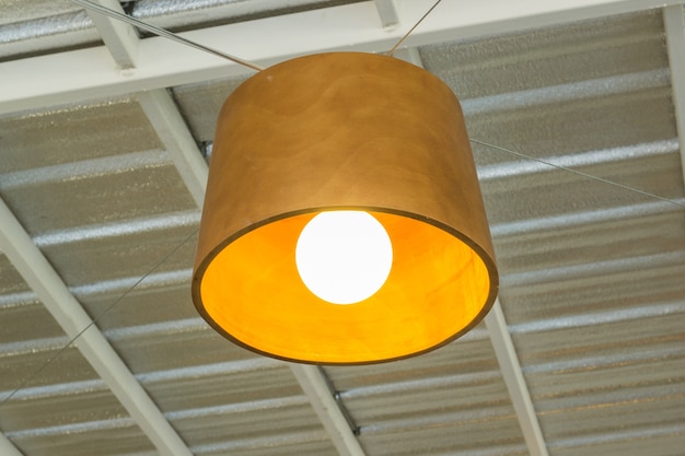 Photo lamps on ceiling